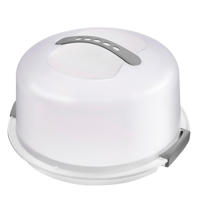 Tribello Extra Large Cake Carrier with Lid and Handle, Plastic Cake Container, Cake Holder with Lid for Cake Carrier and Transport - Fits Cake size 11.5 x 11.5 x 5.5 - Image 1